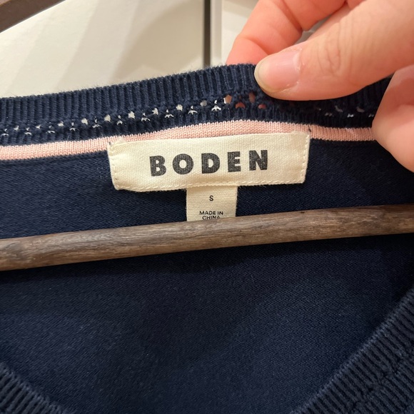 Classic Bode Cotton Navy Knit Sweater - Picture 3 of 4